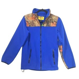 Trail Crest Women's Camo Fleece Full Zip C Max Wind Jacket Size Extra Large